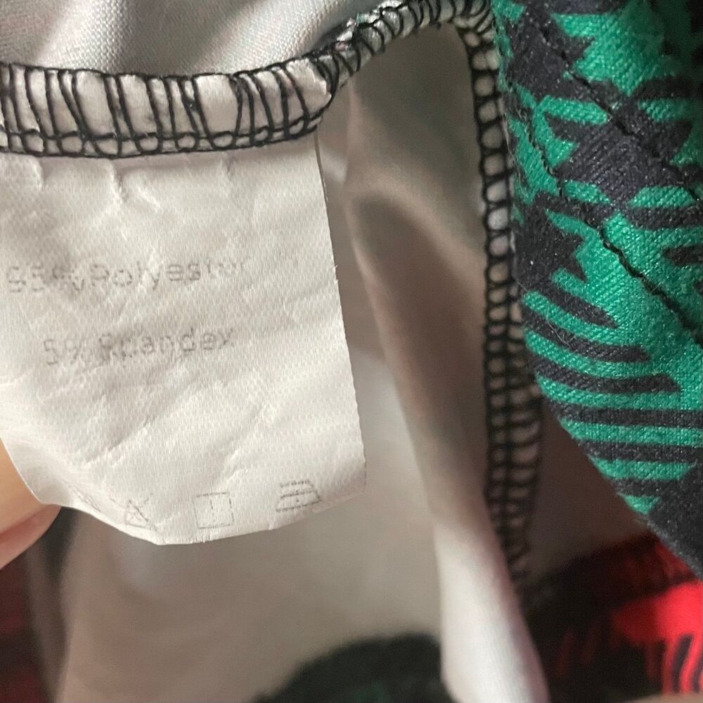 Deer Rose Green & Red Plaid Bodycon Mini Dress Size M GUC - Picture 5 of 10